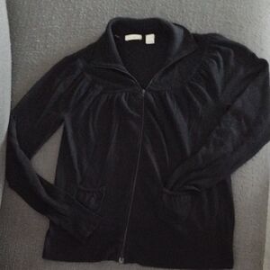 Halogen Black Zip-Up Sweater Girls Sz Large